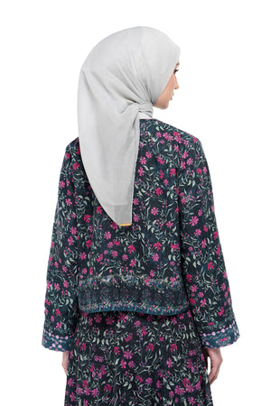 Gardenia Eid Crop Shirt - Midnight