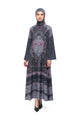 Gardenia Eid Loose Dress - Dark Grey
