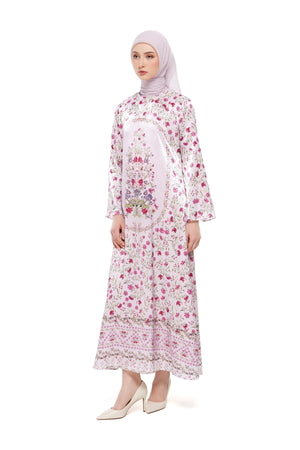 Gardenia Eid Loose Dress - Pink