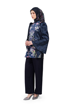 Gardenia Eid Puffy Blouse - Midnight Blue