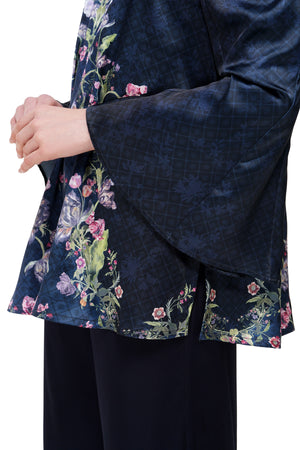 Gardenia Eid Puffy Blouse - Midnight Blue