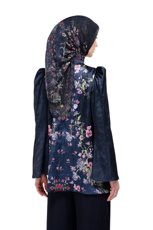 Gardenia Eid Puffy Blouse - Midnight Blue