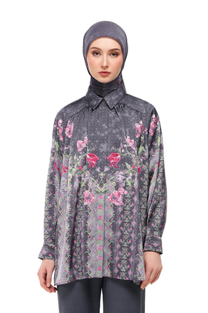 Gardenia Eid Shirt - Dark Grey