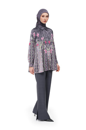 Gardenia Eid Shirt - Dark Grey