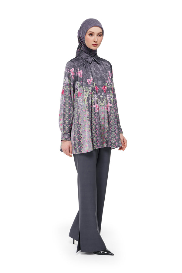 Gardenia Eid Shirt - Dark Grey