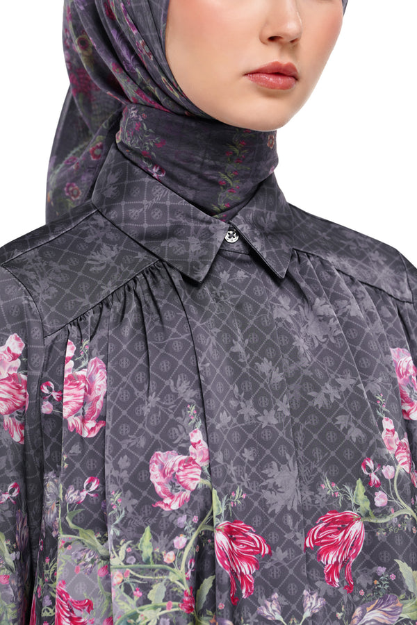 Gardenia Eid Shirt - Dark Grey