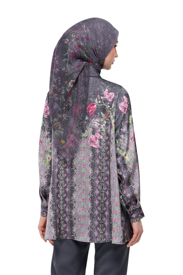 Gardenia Eid Shirt - Dark Grey