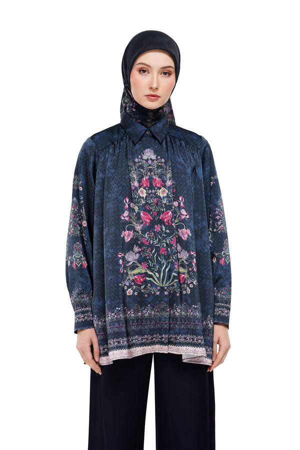 Gardenia Eid Shirt - Navy