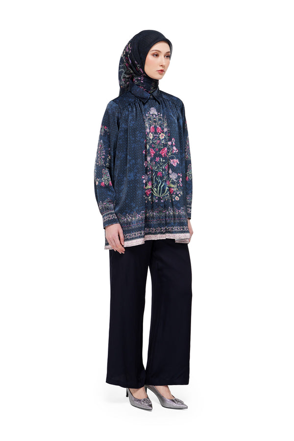 Gardenia Eid Shirt - Navy