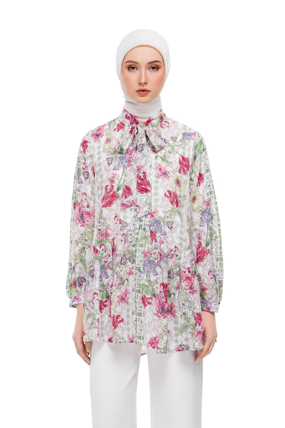 Gardenia Eid Bow Shirt - Pearl