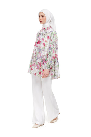 Gardenia Eid Bow Shirt - Pearl