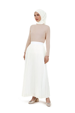 Ginerva Pleats Skirt - White