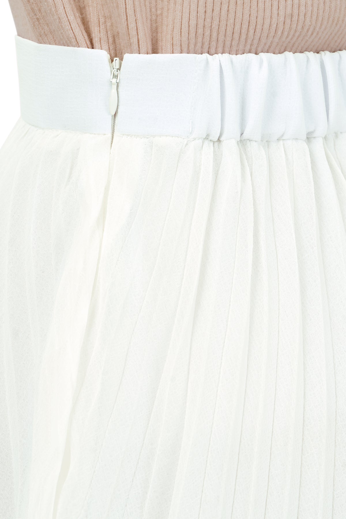 Ginerva Pleats Skirt - White - Nada Puspita