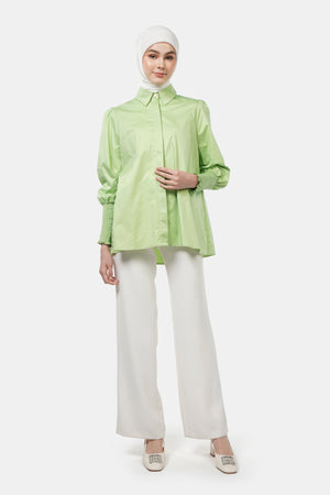 Giselle Smock Shirt - Green