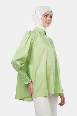 Giselle Smock Shirt - Green