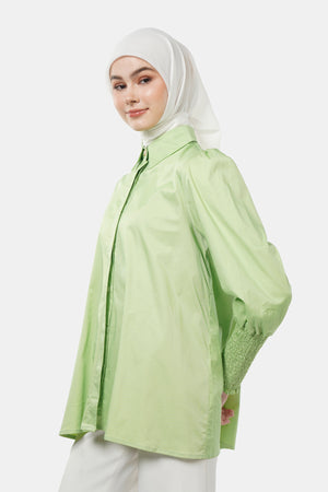 Giselle Smock Shirt - Green