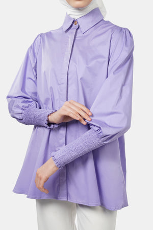 Giselle Smock Shirt - Lilac