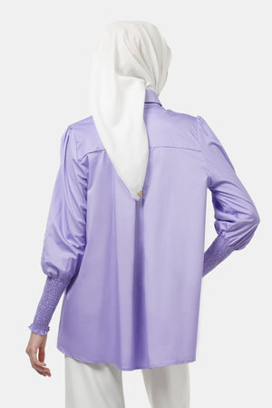 Giselle Smock Shirt - Lilac