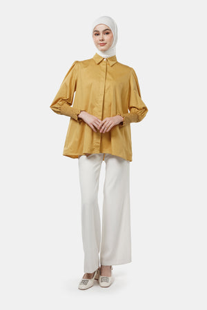 Giselle Smock Shirt - Mustard