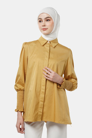 Giselle Smock Shirt - Mustard