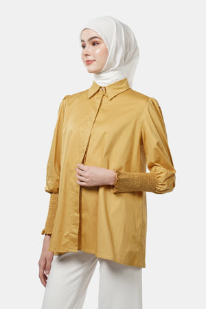 Giselle Smock Shirt - Mustard