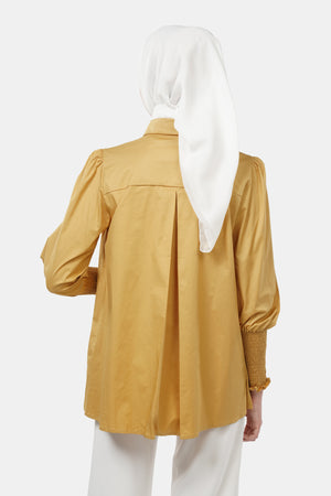 Giselle Smock Shirt - Mustard