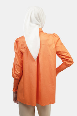 Giselle Smock Shirt - Orange