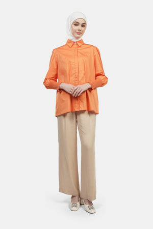 Giselle Smock Shirt - Orange