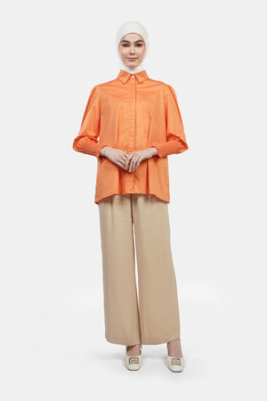 Giselle Smock Shirt - Orange