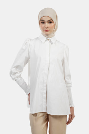 Giselle Smock Shirt - White