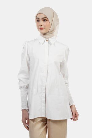 Giselle Smock Shirt - White