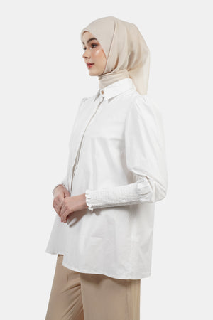 Giselle Smock Shirt - White