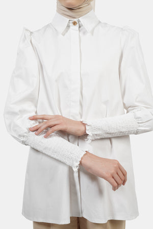 Giselle Smock Shirt - White