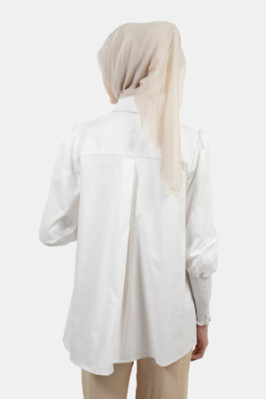 Giselle Smock Shirt - White