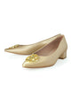 Camille Satin Pump - Gold