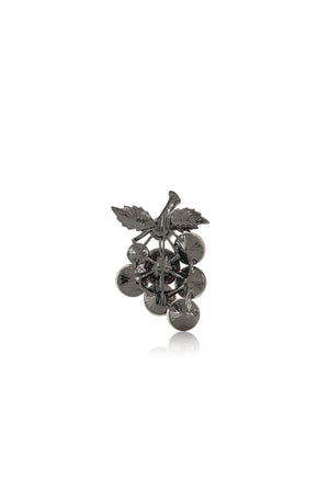 Grape Crystal Brooch - Purple