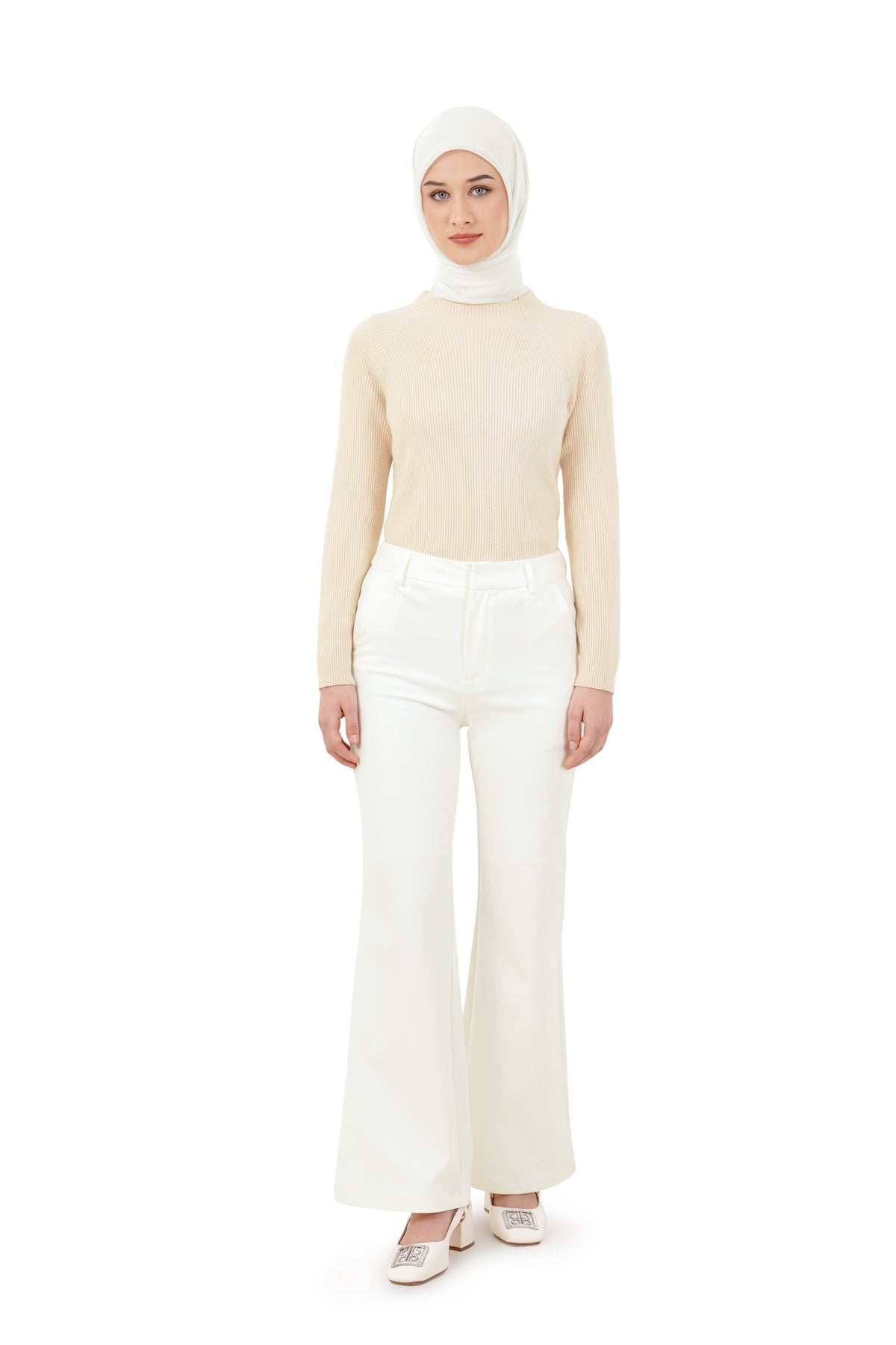 Gwen Bootcut Pants - White