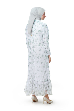 Hagia Tiered Dress - White