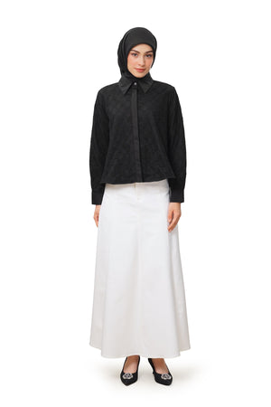 Hanami Crop Shirt - Black