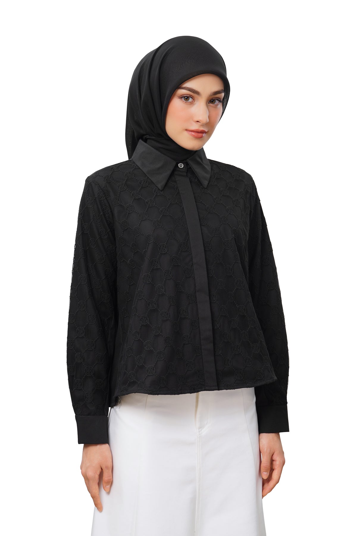 Hanami Crop Shirt - Black