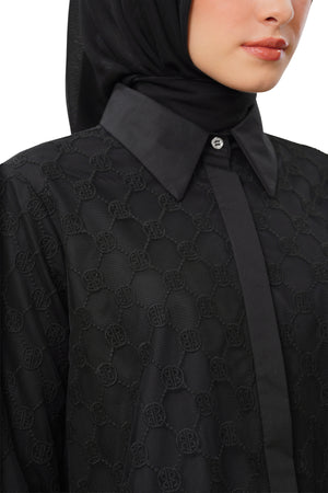 Hanami Crop Shirt - Black