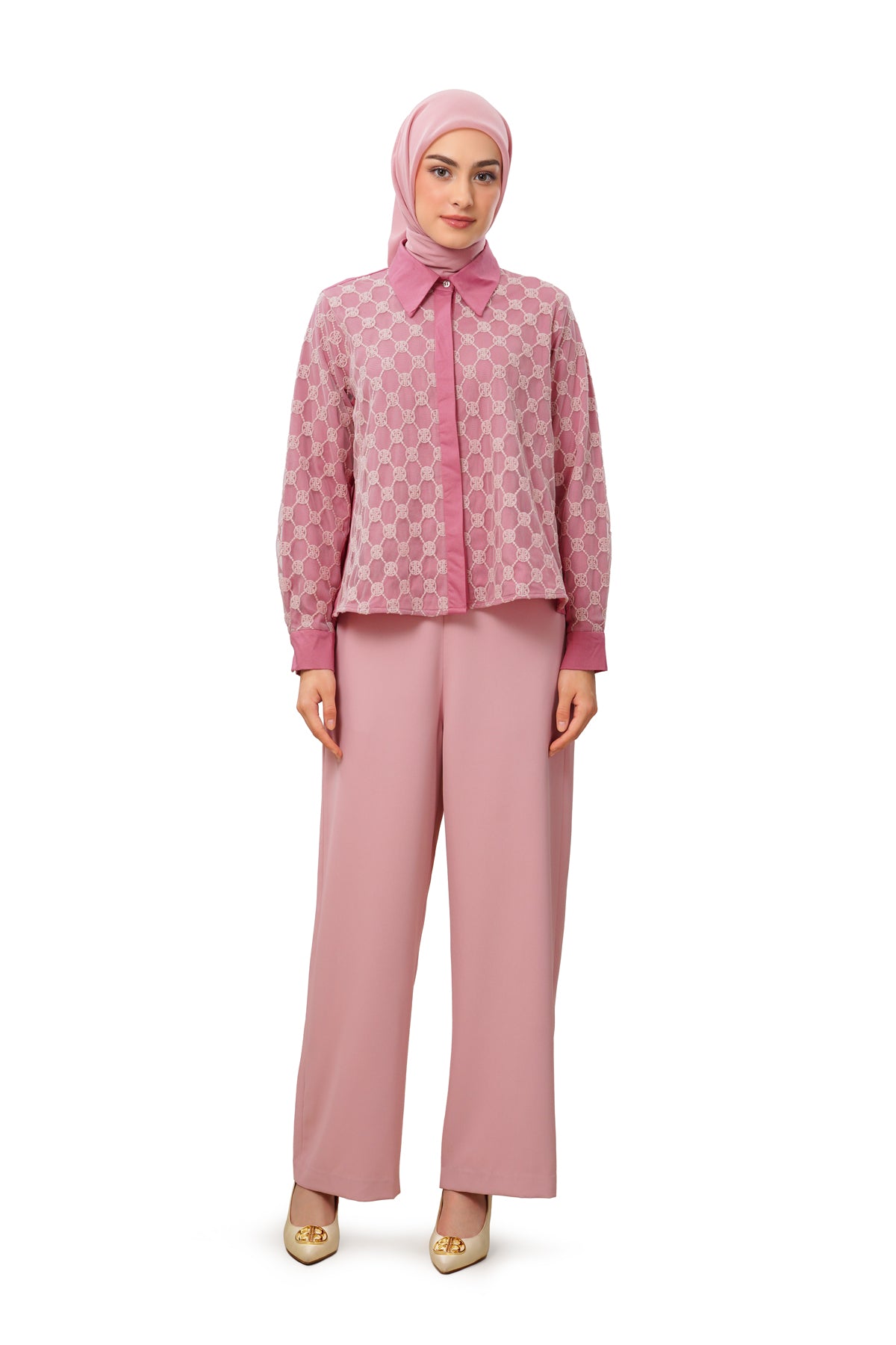 Hanami Crop Shirt - Pink
