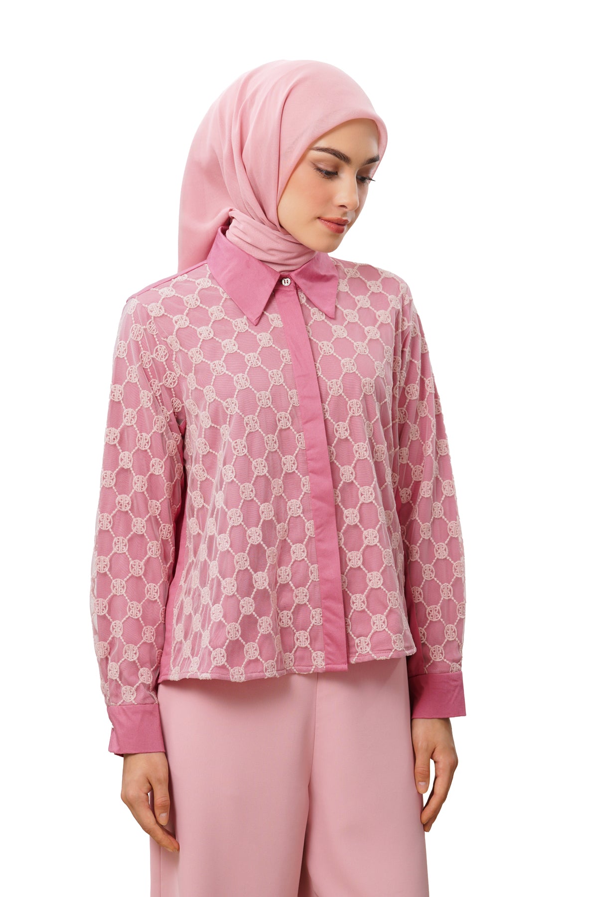 Hanami Crop Shirt - Pink