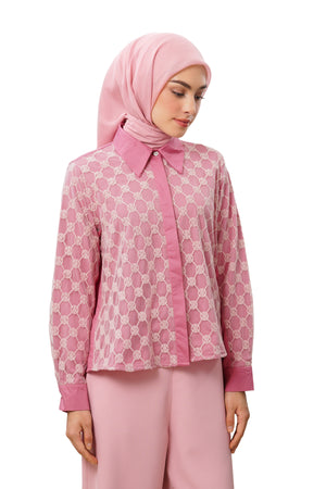 Hanami Crop Shirt - Pink