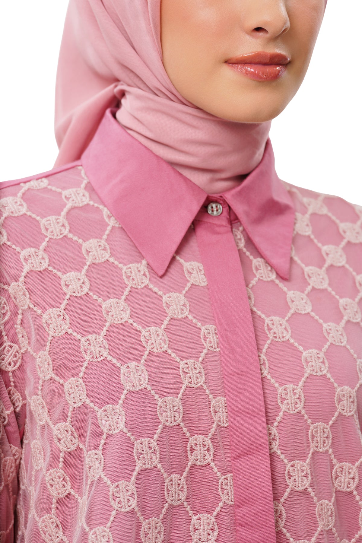 Hanami Crop Shirt - Pink - Nada Puspita