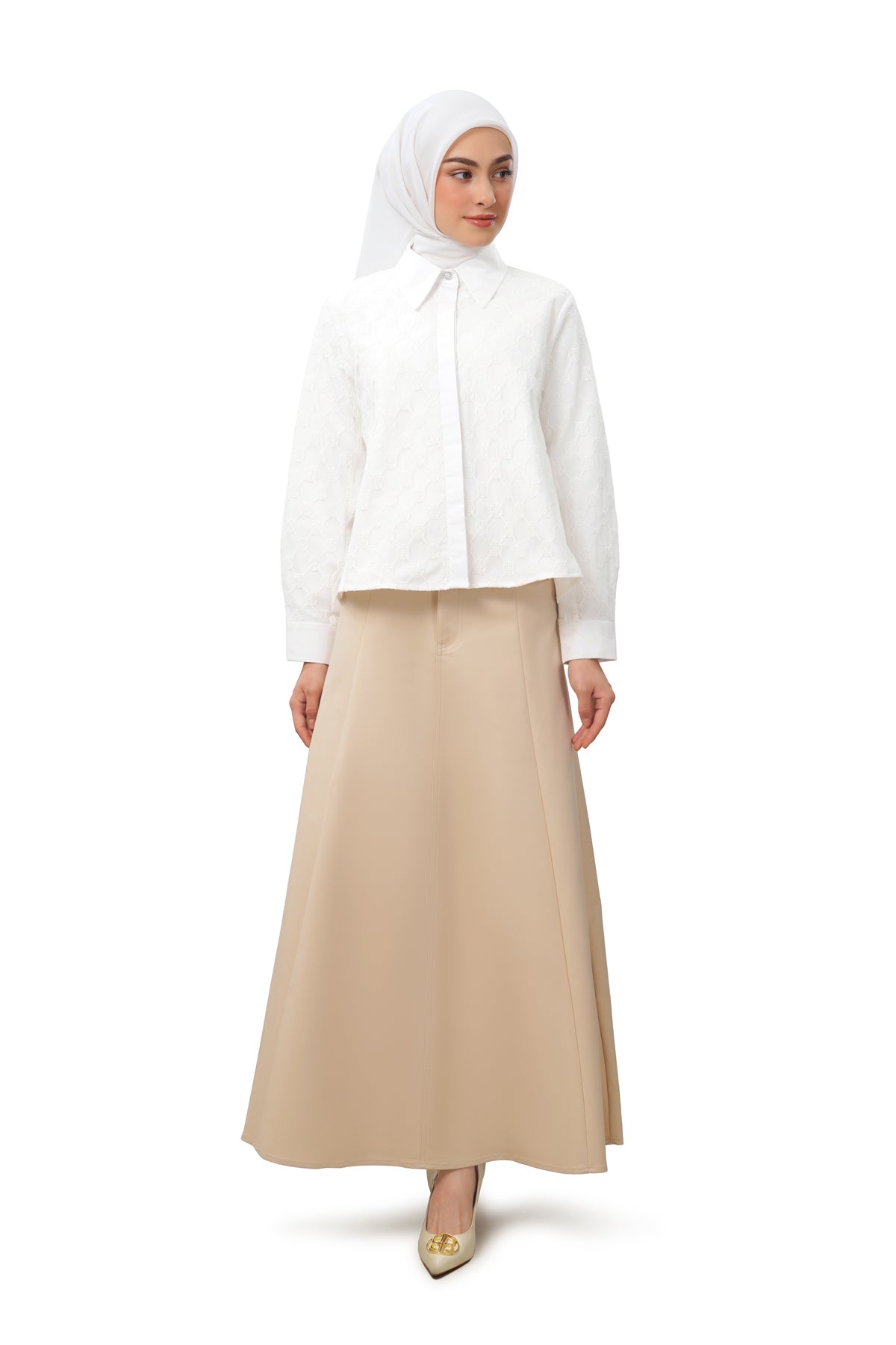 Hanami Crop Shirt - White