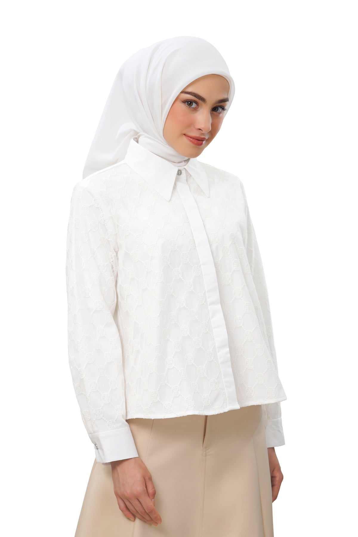 Hanami Crop Shirt - White