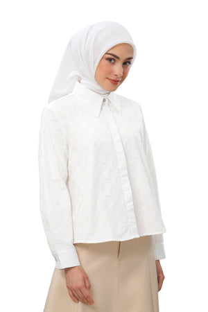 Hanami Crop Shirt - White