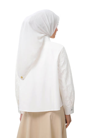 Hanami Crop Shirt - White