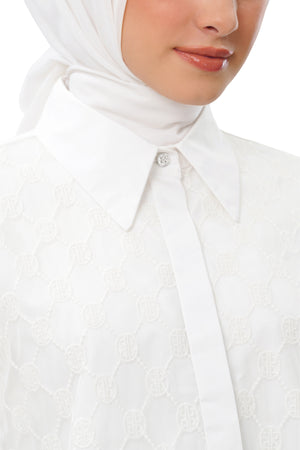 Hanami Crop Shirt - White
